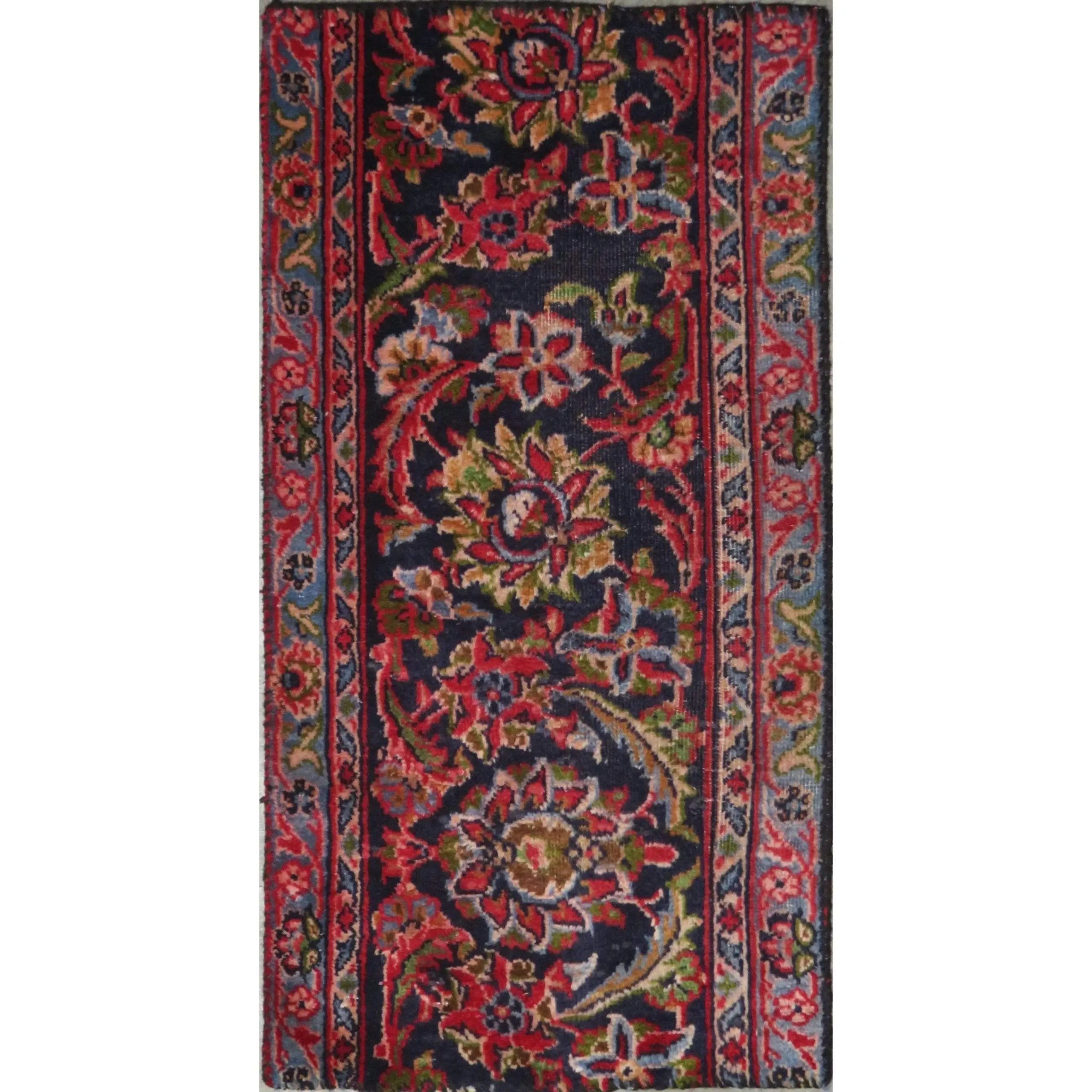 One Of The Kind Hand-Knotted Persian Wool Rug _ Luxurious Vintage Design, 2'0" x 1'0", Artisan Crafted
